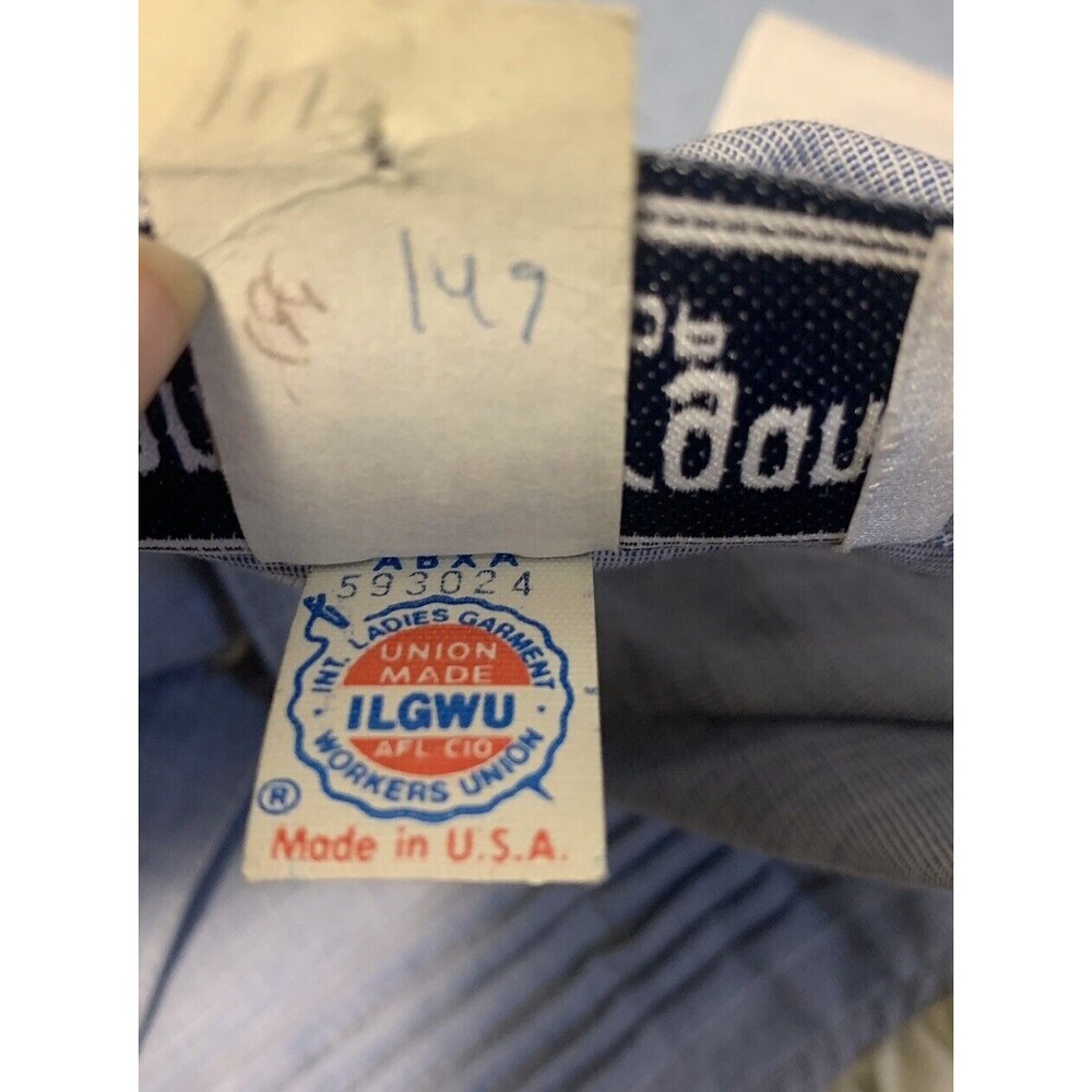 Vtg Donna Morgan Non Stop Prairie Dress Med Union Made USA NWT Lace Blue Cottage - Picture 10 of 10